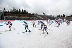 Závod SP v biatlonu (štafeta ženy 4 x 6 km) v Novém Městě na Moravě.