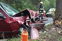 Do stromu narazila v neděli před jedenáctou hodinou u Nového Města na Moravě řidička s osobním autem.