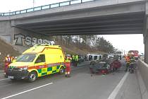 Nehoda na dálnici D1 u Osové Bítýšky. Ilustrační foto. 