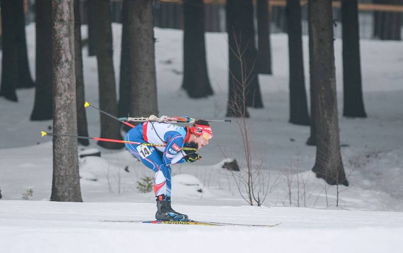 Sprint žen na juniorském ME v biatlonu v Novém Městě na Moravě.