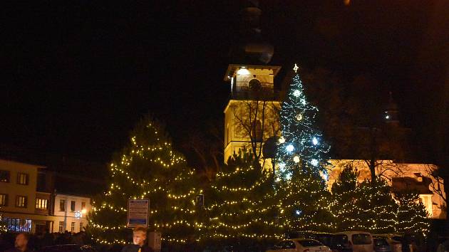 Rozsvícení stromu v Novém Městě na Moravě.