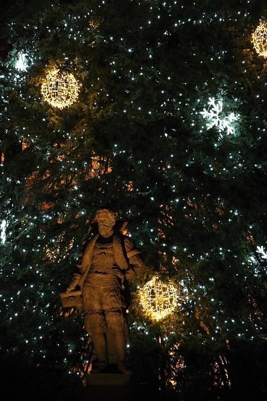 Vánoční strom se v Novém Městě na Moravě rozzářil se tam o něco dříve než jinde. Už v předvečer první adventní neděle.