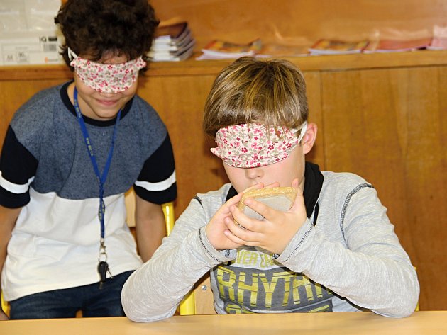 Školáci si na chvíli vyzkoušeli, jak se cítí nevidomí