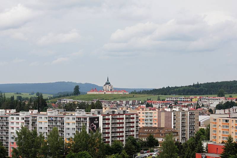 Výhled z věže svatého Prokopa ve Žďáře nad Sázavou