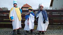 V sobotu 4. ledna skupinky tří koledníků koledovaly také ve Vojnově Městci na Žďársku.