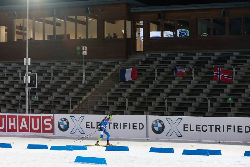 Prázdné tribuny ve Vysočina areně. Diváci chyběli nejen na stadionu, ale i v hotelech a penzionech v okolí.