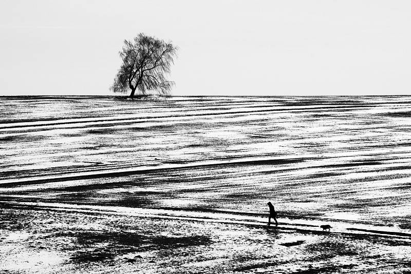 Fotografie z bystřického Zrcadlení  - Mrzlo a foukalo.