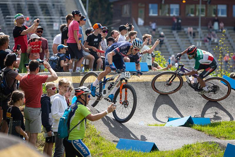 Závod Světového poháru v cross country horských kol, kategorie elite muži, v Novém Městě na Moravě.