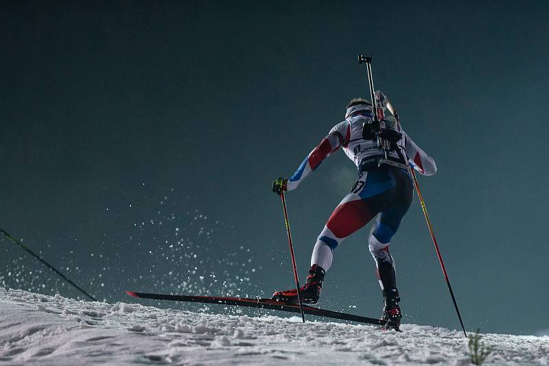 Závod SP v biatlonu (sprint 10 km muži) v Novém Městě na Moravě.