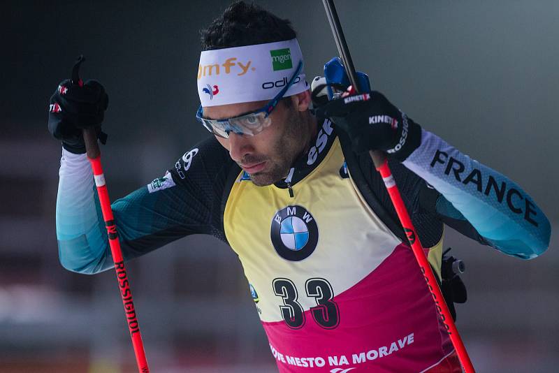 Závod SP v biatlonu (sprint 10 km muži) v Novém Městě na Moravě. Na snímku: Martin Fourcade.