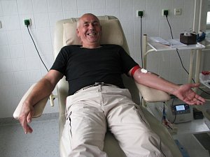 Třiašedesátiletý Josef Rouš z Bohdalce daroval svoji krev už postošedesáté. 