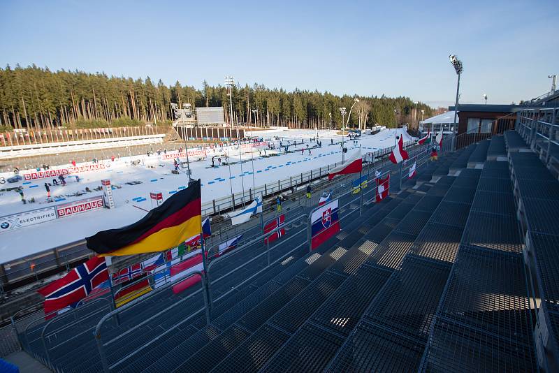 Prázdné tribuny ve Vysočina areně. Diváci chyběli nejen na stadionu, ale i v hotelech a penzionech v okolí.