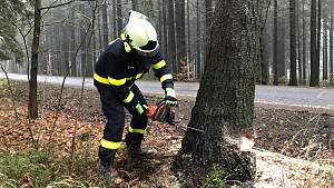 Zásah hasičů u Studnic