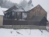 Požár stodoly v obci Oslavička na Žďársku.