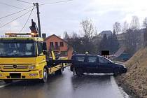Osobní auto havarovalo u Strážku na Bystřicku.
