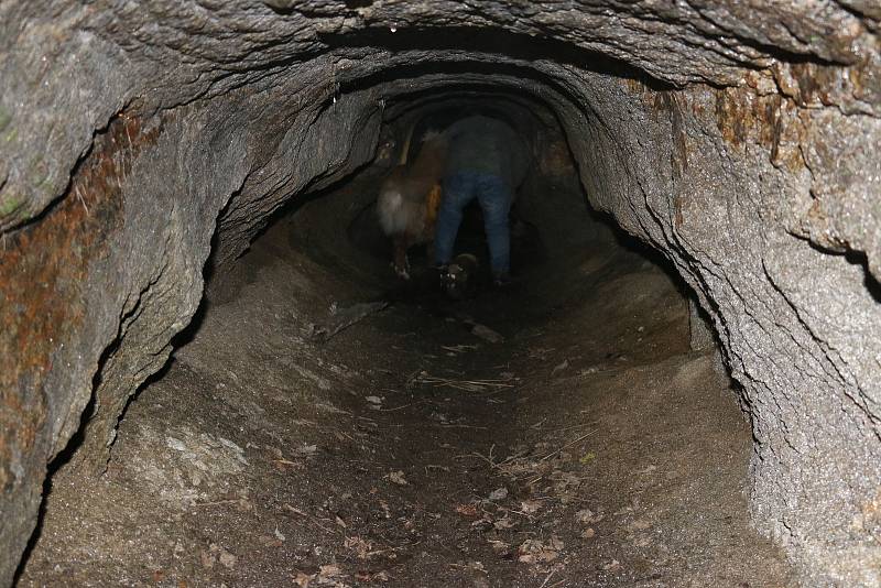 Důlní dílo je asi šedesát metrů dlouhé.