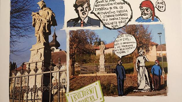 V komiksovém průvodci Jan Zrzavý hravou formou ukazuje čtenářům významné památky a místa.