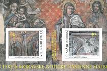 Velkomeziříčské fresky na poštovních známkách.