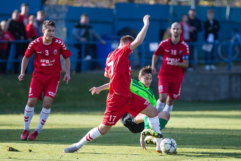 Fotbalové utkání MSFL mezi SFK Vrchovina a ČSK Uherský Brod.