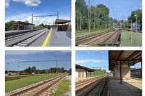 Reálné pohledy a vizualizace proměny nádraží ve Vlkově u Tišnova.