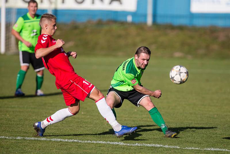 Fotbalové utkání MSFL mezi SFK Vrchovina a ČSK Uherský Brod.