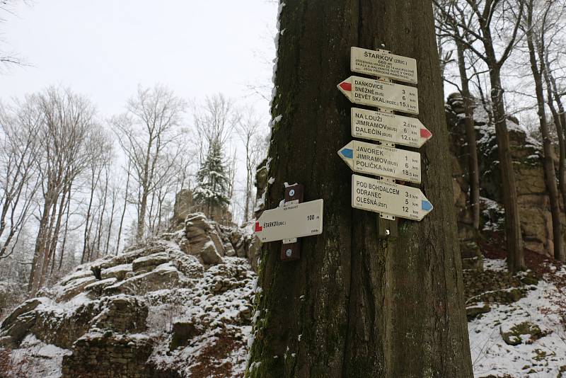 Vykácené stromy, paseky, mizející turistické značení i tabulky terénní záchranné služby má na svědomí lýkožrout smrkový.