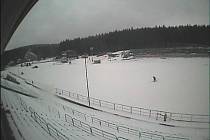 Pohled na lyžařský stadion v Novém Městě 30. listopadu z webkamery.