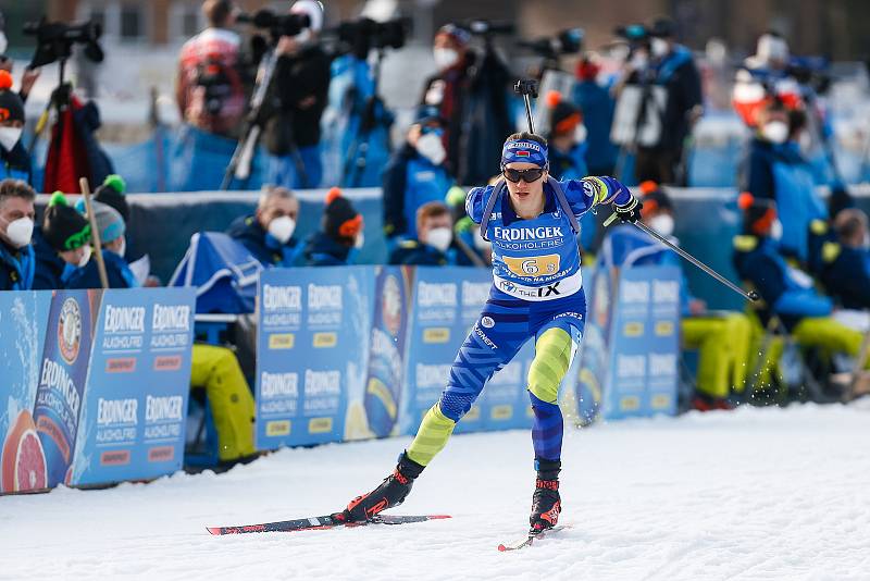 Závod Světového poháru v biatlonu - štafeta 4x6 km ženy.