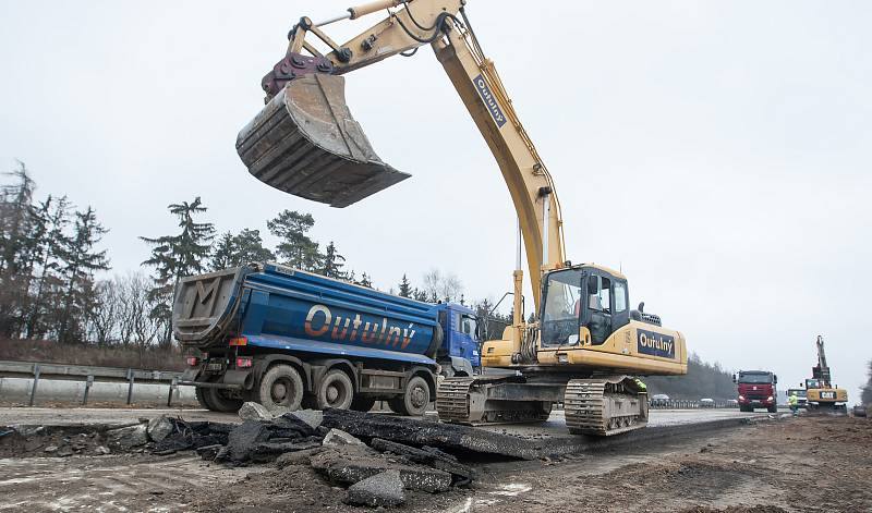 Modernizace dálnice D1 na Vysočině.