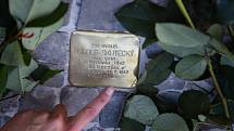 Odhalení kamenů zmizelých připomínající oběti holocaustu v Novém Městě na Moravě.