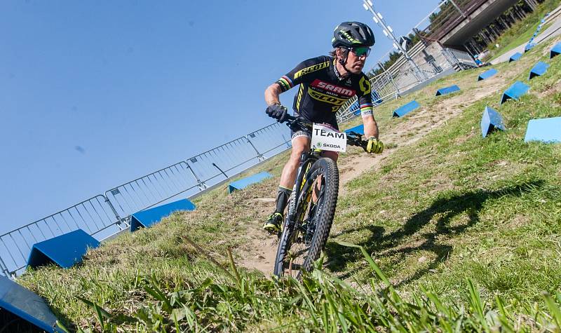 První tréninky na MTB world cup v Novém Městě na Moravě.