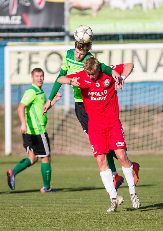 Fotbalové utkání MSFL mezi SFK Vrchovina a ČSK Uherský Brod.