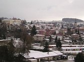 Zimní pohled na Nové Město na Moravě.