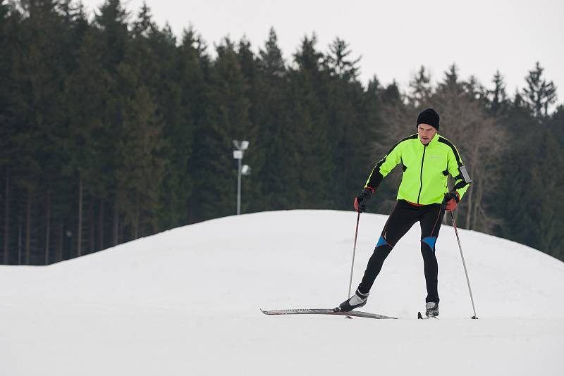 Veřejné běžkování ve Vysočina aréně v Novém Městě na Moravě.