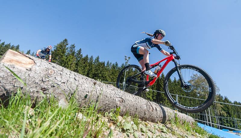 První tréninky na MTB world cup v Novém Městě na Moravě.