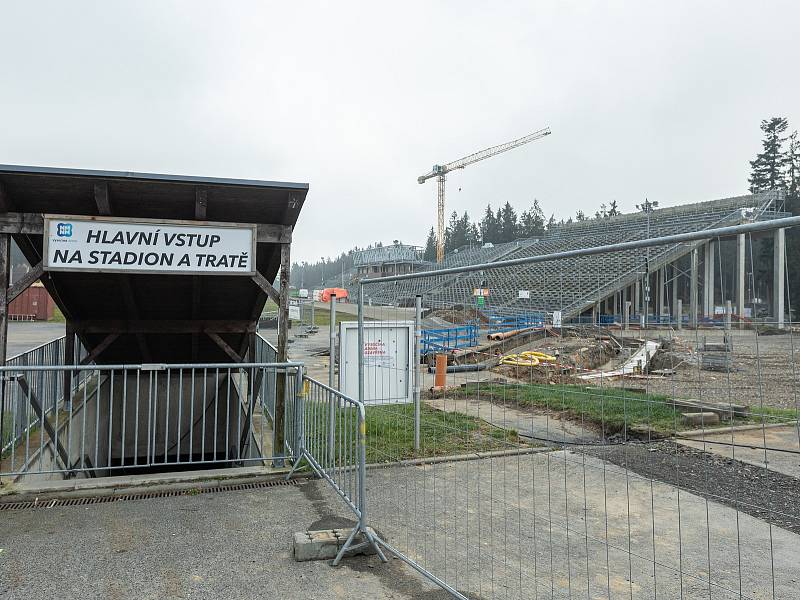 Stavební práce ve Vysočina areně v Novém Městě na Moravě.