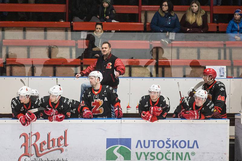 Utkání 3. kola čtvrtfinále II. ligy mezi SKLH Žďár nad Sázavou a HC Bobři Valašské Meziříčí.