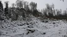 Vykácené stromy, paseky, mizející turistické značení i tabulky terénní záchranné služby má na svědomí lýkožrout smrkový.