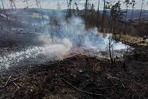 U Rovečného zasahovalo 22. března deset jednotek hasičů. Foto: poskytl HZS Kraje Vysočina