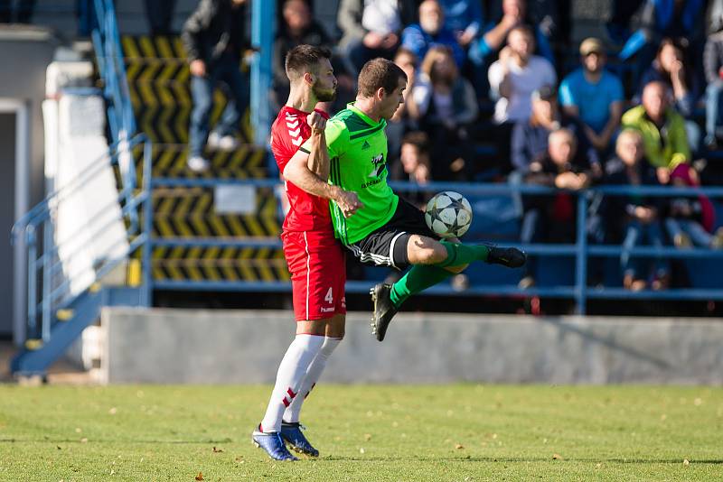 Fotbalové utkání MSFL mezi SFK Vrchovina a ČSK Uherský Brod.