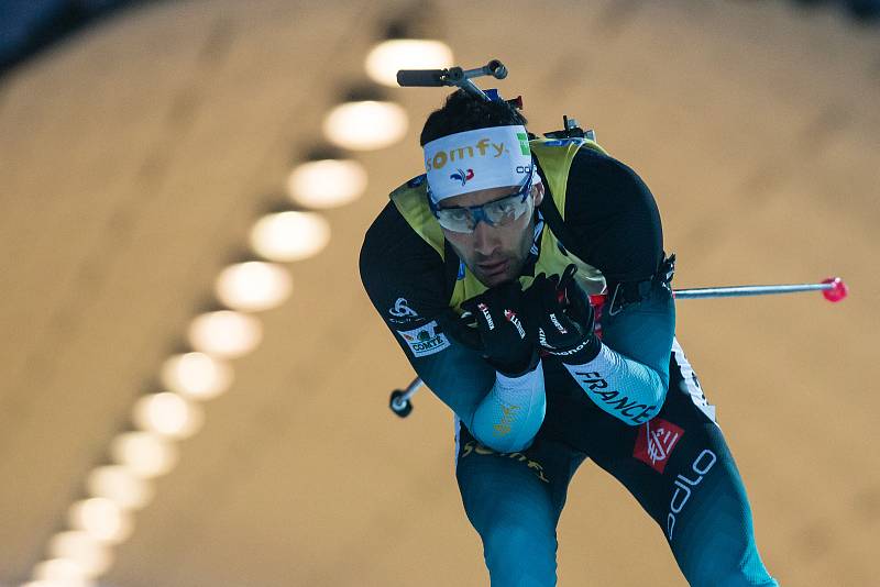 Závod SP v biatlonu (sprint 10 km muži) v Novém Městě na Moravě. Na snímku: Martin Fourcade.