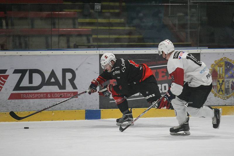 Utkání play-off mezi SKLH Žďár nad Sázavou a SHC Klatovy.