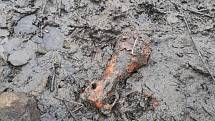 Muž našel v rybníku Meziboří dělostřelecký granát.