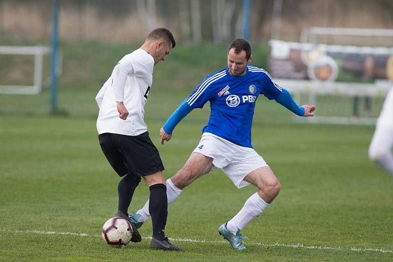 Fotbalové utkání divize D mezi FC PBS Velká Bíteš a FC Žďas Žďár nad Sázavou.