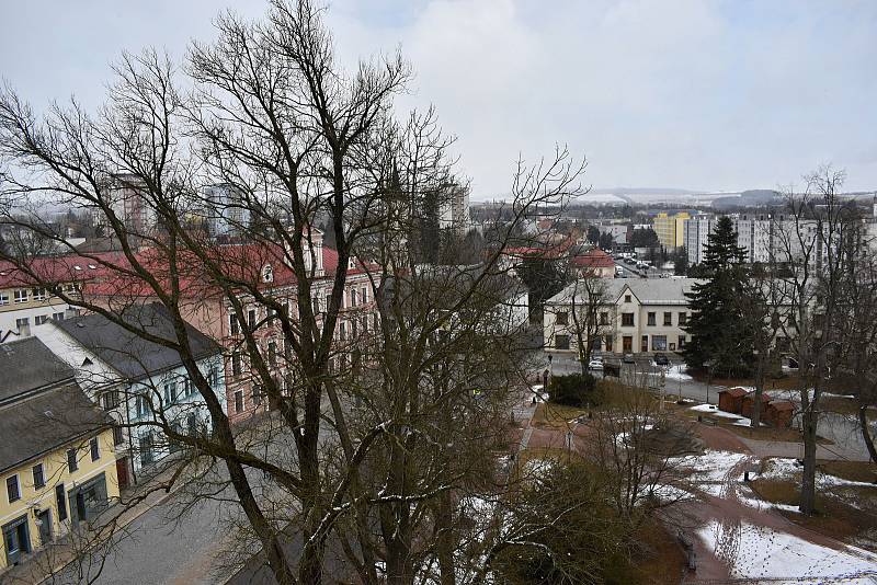 Výhled z věže kostela svaté Kunhuty.