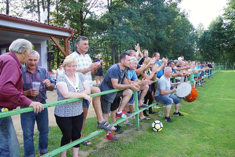 Fotbalisté Radešínské Svratky (v oranžových dresech) si vybojovali postup do krajské I. A třídy.