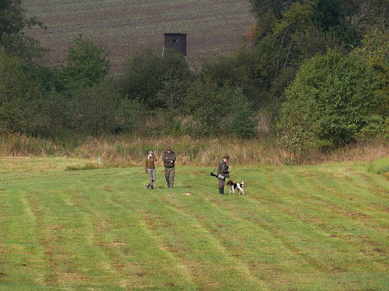 Na podzimní zkoušky ohařů a ostatních plemen v Radňovsi dorazilo v sobotu 15. září celkem čtyřiadvacet loveckých psů.