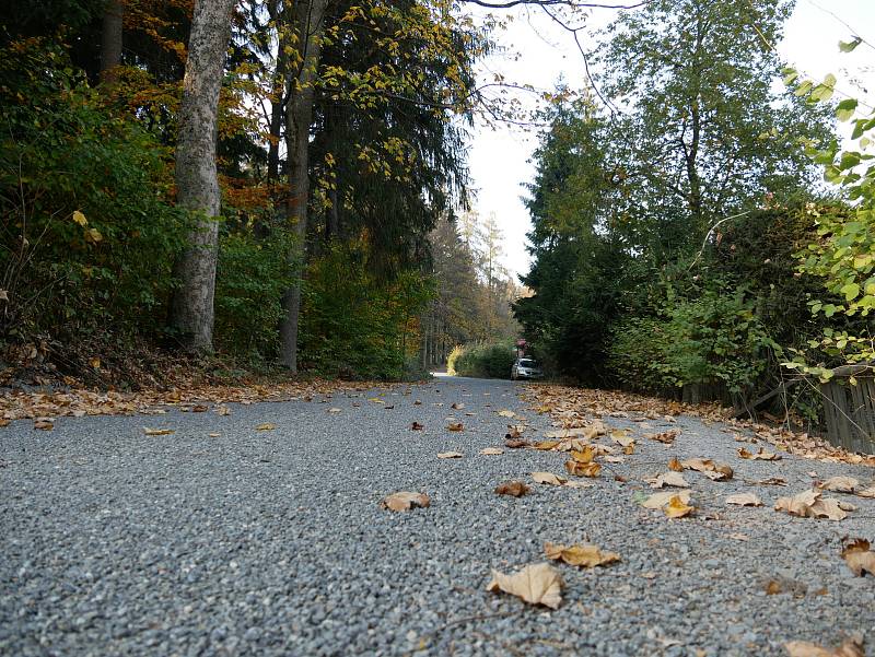 Lesní cesta, již hojně využívají nejen lesníci, ale i chataři, cyklisté a turisté, byla před opravou plná výmolů. Nyní dostala nový povrch.