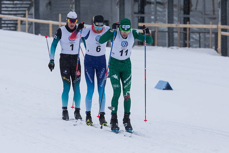 Zlatá lyže. Závod s hromadným startem mužů na 20 km v běhu na lyžích v Novém Městě na Moravě.