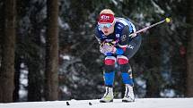 Kateřina Janatová ve stíhacím závodě žen na 10 km klasicky v rámci Světového poháru v běhu na lyžích.